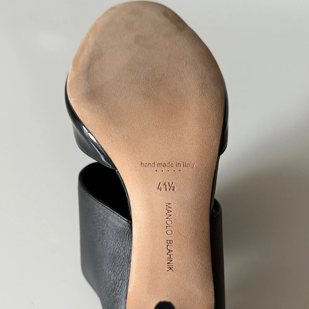 NEW w/Tags Manolo Blahnik Elegant Black Women's Heels Size 41EU | 10US - Picture 6 of 9